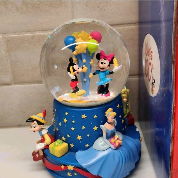 HALLMARK Walt Disney Musical 100th Birthday Water Globe Limited Edition With Box - Picture 2 of 9